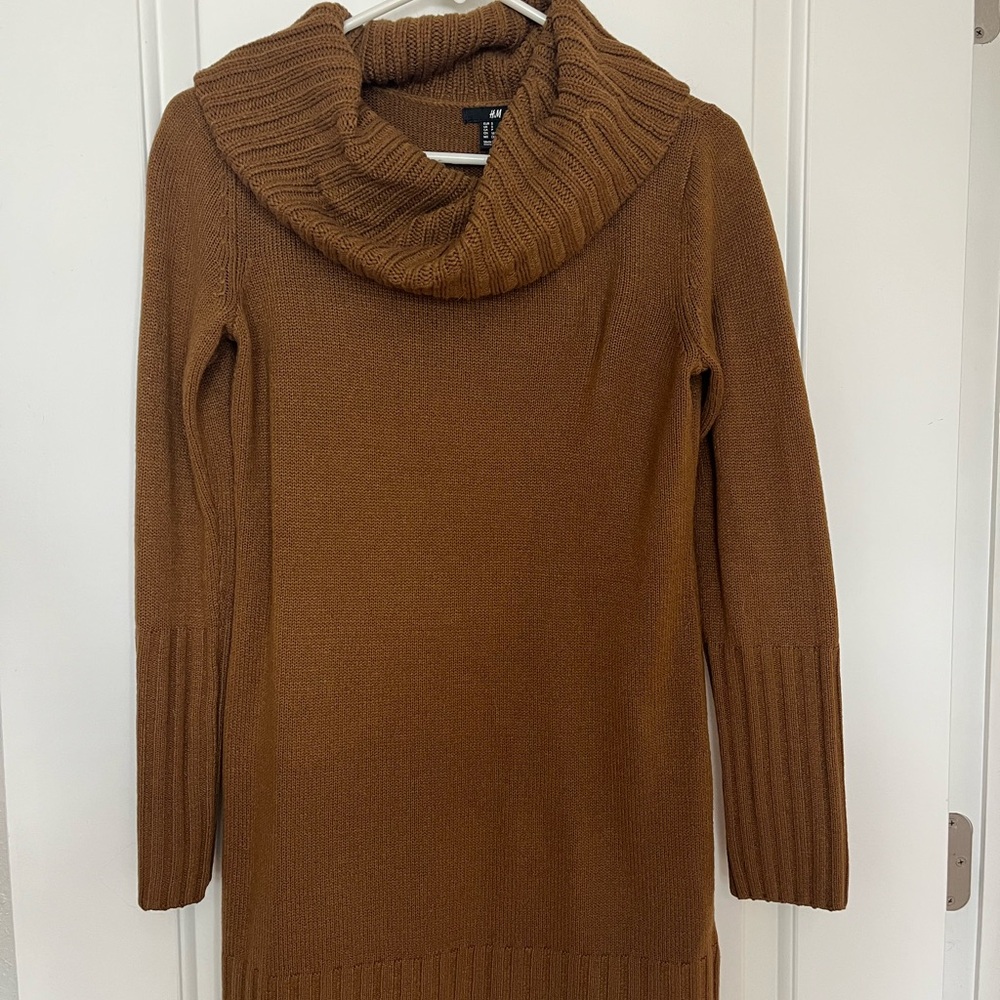 H&M Warm Brown Cowl Neck Sweater